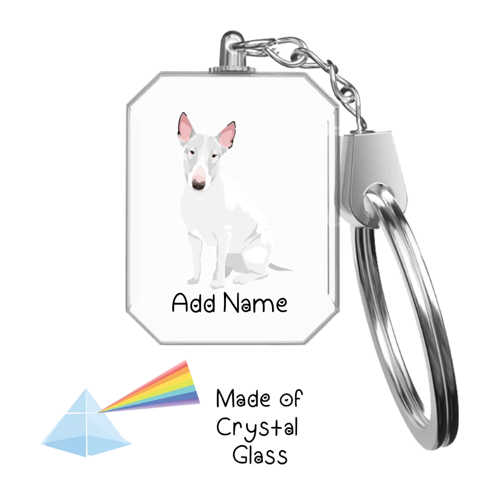 Personalized Bull Terrier Love Crystal Glass Keychain-Accessories-Bull Terrier-Crystal Keychain-Glass Crystal-One Size-2