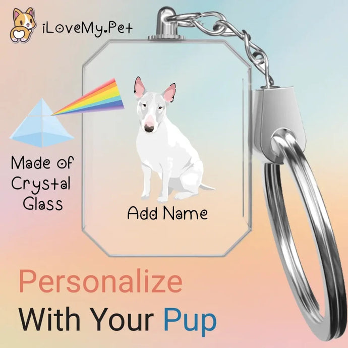 Bull Terrier crystal-keychain-single