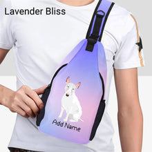 Load image into Gallery viewer, Personalized Bull Terrier Love Unisex Sling Bag Backpack-Accessories-Bull Terrier-Unisex Sling Bag Backpack-Lavender Bliss-One Size-15