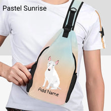 Load image into Gallery viewer, Personalized Bull Terrier Love Unisex Sling Bag Backpack-Accessories-Bull Terrier-Unisex Sling Bag Backpack-Pastel Sunrise-One Size-21