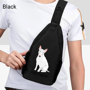 Personalized Bull Terrier Love Unisex Sling Bag Backpack-Accessories-Bull Terrier-Unisex Sling Bag Backpack-Black-One Size-2