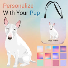 Load image into Gallery viewer, Personalized Bull Terrier Small Tote Bag-Accessories-Accessories, Bags, Bull Terrier, Dog Mom Gifts, Personalized-Small Tote Bag-Your Design-One Size-1