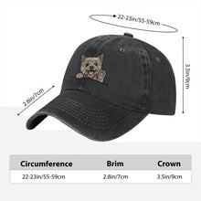 Load image into Gallery viewer, Personalized Cairn Terrier Baseball Cap - Waving Cairn Terrier Design - Match Your Dog's Coat Color-Hats &amp; Caps-Accessories,Baseball Caps,Cairn Terrier,Dog Dad Gifts,Dog Mom Gifts-8