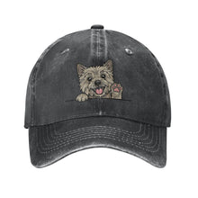 Load image into Gallery viewer, Personalized Cairn Terrier Baseball Cap - Waving Cairn Terrier Design - Match Your Dog's Coat Color-Hats &amp; Caps-Accessories,Baseball Caps,Cairn Terrier,Dog Dad Gifts,Dog Mom Gifts-Black-One Size-2