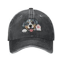 Load image into Gallery viewer, Personalized Catahoula Baseball Cap - Waving Catahoula Design - Match Your Dog's Coat Color-Hats &amp; Caps-Accessories,Baseball Caps,Catahoula,Dog Dad Gifts,Dog Mom Gifts-Black-One Size-1