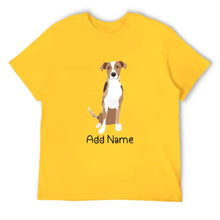 Load image into Gallery viewer, Personalized Catahoula Dad Cotton T Shirt-Apparel-Apparel, Catahoula, Dog Dad Gifts, Personalized, Shirt, T Shirt-Men&#39;s Cotton T Shirt-Yellow-Medium-13