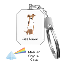 Load image into Gallery viewer, Personalized Catahoula Love Crystal Glass Keychain-Accessories-Catahoula-Crystal Keychain-Glass Crystal-One Size-2