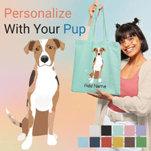 Load image into Gallery viewer, Personalized Catahoula Love Zippered Tote Bag-Accessories-Accessories, Bags, Catahoula, Dog Mom Gifts, Personalized-1