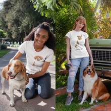 Load image into Gallery viewer, Personalized Catahoula Mom T Shirt for Women-Customizer-Apparel, Catahoula, Dog Mom Gifts, Personalized, Shirt, T Shirt-7