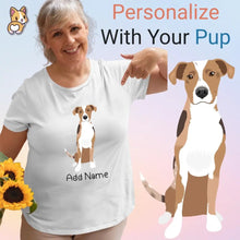 Load image into Gallery viewer, Personalized Catahoula Mom T Shirt for Women-Customizer-Apparel, Catahoula, Dog Mom Gifts, Personalized, Shirt, T Shirt-Modal T-Shirts-White-Small-1