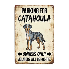 Load image into Gallery viewer, Personalized Catahoula Sign - Funny Parking Sign - Match Your Dog’s Coat Color-Sign Board-Car Accessories,Catahoula,Sign Board-Small-2