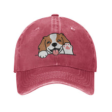Load image into Gallery viewer, Personalized Cavalier King Charles Spaniel Baseball Cap - Waving King Charles Design - Match Your Dog's Coat Color-Hats &amp; Caps-Accessories,Baseball Caps,Cavalier King Charles Spaniel,Dog Dad Gifts,Dog Mom Gifts-Red-One Size-1