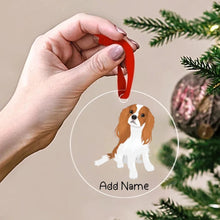 Load image into Gallery viewer, Personalized Cavalier King Charles Spaniel Christmas Tree Ornaments-Christmas Ornament-Cavalier King Charles Spaniel, Christmas, Personalized-Christmas Tree Ornaments-Transparent-3.5&quot; or 8.9 cm-2