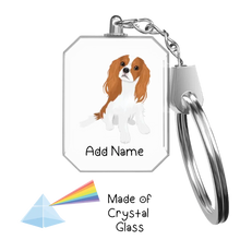 Load image into Gallery viewer, Personalized Cavalier King Charles Spaniel Crystal Glass Keychain-Accessories-Cavalier King Charles Spaniel-Crystal Keychain-Glass Crystal-One Size-2