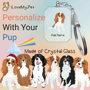 Cavalier King Charles Spaniel crystal-keychain-multi