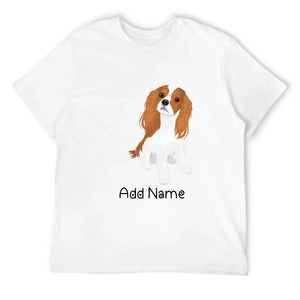 Personalized Cavalier King Charles Spaniel Dad Cotton T Shirt-Apparel-Apparel, Cavalier King Charles Spaniel, Dog Dad Gifts, Personalized, Shirt, T Shirt-Men's Cotton T Shirt-White-Medium-10