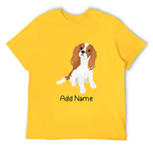 Load image into Gallery viewer, Personalized Cavalier King Charles Spaniel Dad Cotton T Shirt-Apparel-Apparel, Cavalier King Charles Spaniel, Dog Dad Gifts, Personalized, Shirt, T Shirt-Men&#39;s Cotton T Shirt-Yellow-Medium-13