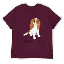 Load image into Gallery viewer, Personalized Cavalier King Charles Spaniel Dad Cotton T Shirt-Apparel-Apparel, Cavalier King Charles Spaniel, Dog Dad Gifts, Personalized, Shirt, T Shirt-Men&#39;s Cotton T Shirt-Maroon-Medium-15