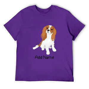 Personalized Cavalier King Charles Spaniel Dad Cotton T Shirt-Apparel-Apparel, Cavalier King Charles Spaniel, Dog Dad Gifts, Personalized, Shirt, T Shirt-Men's Cotton T Shirt-Purple-Medium-18