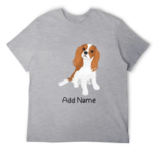 Load image into Gallery viewer, Personalized Cavalier King Charles Spaniel Dad Cotton T Shirt-Apparel-Apparel, Cavalier King Charles Spaniel, Dog Dad Gifts, Personalized, Shirt, T Shirt-Men&#39;s Cotton T Shirt-Gray-Medium-19