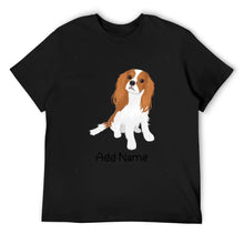 Load image into Gallery viewer, Personalized Cavalier King Charles Spaniel Dad Cotton T Shirt-Apparel-Apparel, Cavalier King Charles Spaniel, Dog Dad Gifts, Personalized, Shirt, T Shirt-Men&#39;s Cotton T Shirt-Black-Medium-9