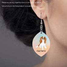 Load image into Gallery viewer, Personalized Cavalier King Charles Spaniel Dog Mom Earrings-Dog Themed Jewellery-Cavalier King Charles Spaniel-Personalized Dog Mom Earrings-Oval-One Size-3