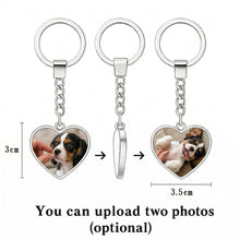 Load image into Gallery viewer, Personalized Cavalier King Charles Spaniel Keychain – Heart Shaped – Double-Sided Glass-Key Chain-Accessories,Cavalier King Charles Spaniel,Keychain,Upload Photo-2