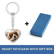 Load image into Gallery viewer, Personalized Cavalier King Charles Spaniel Keychain – Heart Shaped – Double-Sided Glass-Key Chain-Accessories,Cavalier King Charles Spaniel,Keychain,Upload Photo-3