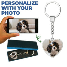 Load image into Gallery viewer, Personalized Cavalier King Charles Spaniel Keychain – Heart Shaped – Double-Sided Glass-Key Chain-Accessories,Cavalier King Charles Spaniel,Keychain,Upload Photo-1