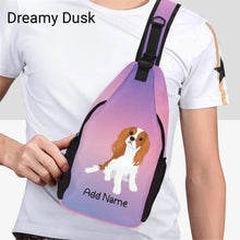 Load image into Gallery viewer, Personalized Cavalier King Charles Spaniel Unisex Sling Bag-Accessories-Cavalier King Charles Spaniel-Unisex Sling Bag Backpack-Dreamy Dusk-One Size-17