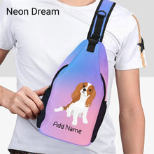 Load image into Gallery viewer, Personalized Cavalier King Charles Spaniel Unisex Sling Bag-Accessories-Cavalier King Charles Spaniel-Unisex Sling Bag Backpack-Neon Dream-One Size-18