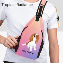 Load image into Gallery viewer, Personalized Cavalier King Charles Spaniel Unisex Sling Bag-Accessories-Cavalier King Charles Spaniel-Unisex Sling Bag Backpack-Tropical Radiance-One Size-19