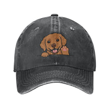 Load image into Gallery viewer, Personalized Chesapeake Bay Retriever Baseball Cap - Waving Chesapeake Bay Retriever Design - Match Your Dog's Coat Color-Hats &amp; Caps-Black-One Size-2