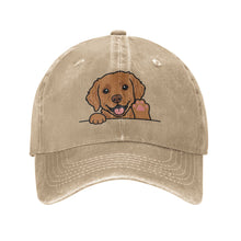 Load image into Gallery viewer, Personalized Chesapeake Bay Retriever Baseball Cap - Waving Chesapeake Bay Retriever Design - Match Your Dog's Coat Color-Hats &amp; Caps-Natural-One Size-4