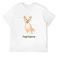 Load image into Gallery viewer, Personalized Chihuahua Dad Cotton T Shirt-Apparel-Apparel, Chihuahua, Dog Dad Gifts, Personalized, Shirt, T Shirt-Men&#39;s Cotton T Shirt-White-Medium-10