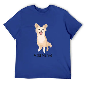 Personalized Chihuahua Dad Cotton T Shirt-Apparel-Apparel, Chihuahua, Dog Dad Gifts, Personalized, Shirt, T Shirt-Men's Cotton T Shirt-Blue-Medium-11