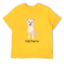 Load image into Gallery viewer, Personalized Chihuahua Dad Cotton T Shirt-Apparel-Apparel, Chihuahua, Dog Dad Gifts, Personalized, Shirt, T Shirt-Men&#39;s Cotton T Shirt-Yellow-Medium-13