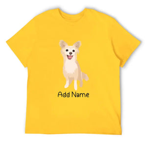 Personalized Chihuahua Dad Cotton T Shirt-Apparel-Apparel, Chihuahua, Dog Dad Gifts, Personalized, Shirt, T Shirt-Men's Cotton T Shirt-Yellow-Medium-13