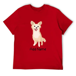 Personalized Chihuahua Dad Cotton T Shirt-Apparel-Apparel, Chihuahua, Dog Dad Gifts, Personalized, Shirt, T Shirt-Men's Cotton T Shirt-Red-Medium-14