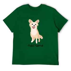 Personalized Chihuahua Dad Cotton T Shirt-Apparel-Apparel, Chihuahua, Dog Dad Gifts, Personalized, Shirt, T Shirt-Men's Cotton T Shirt-Green-Medium-16