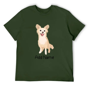 Personalized Chihuahua Dad Cotton T Shirt-Apparel-Apparel, Chihuahua, Dog Dad Gifts, Personalized, Shirt, T Shirt-Men's Cotton T Shirt-Army Green-Medium-17