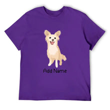 Load image into Gallery viewer, Personalized Chihuahua Dad Cotton T Shirt-Apparel-Apparel, Chihuahua, Dog Dad Gifts, Personalized, Shirt, T Shirt-Men&#39;s Cotton T Shirt-Purple-Medium-18