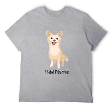 Load image into Gallery viewer, Personalized Chihuahua Dad Cotton T Shirt-Apparel-Apparel, Chihuahua, Dog Dad Gifts, Personalized, Shirt, T Shirt-Men&#39;s Cotton T Shirt-Gray-Medium-19