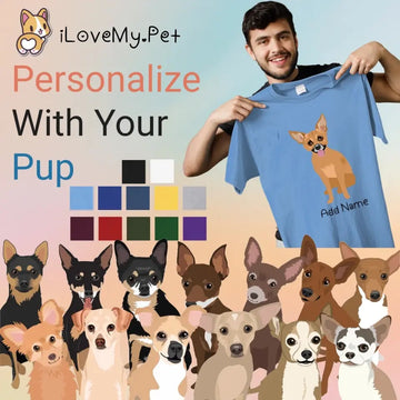 Personalized Chihuahua Dad Cotton T Shirt 360x