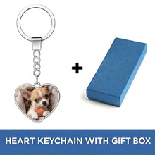 Load image into Gallery viewer, Personalized Chihuahua Keychain – Heart Shaped – Double-Sided Glass-Key Chain-Accessories,Chihuahua,Keychain,Upload Photo-3