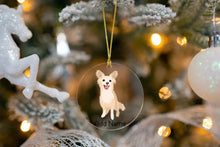 Load image into Gallery viewer, Personalized Chihuahua Love Christmas Tree Ornaments-Christmas Ornament-Chihuahua, Christmas, Personalized-Christmas Tree Ornaments-Transparent-3.5&quot; or 8.9 cm-4