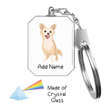 Load image into Gallery viewer, Personalized Chihuahua Love Crystal Glass Keychain-Accessories-Chihuahua-Crystal Keychain-Glass Crystal-One Size-2