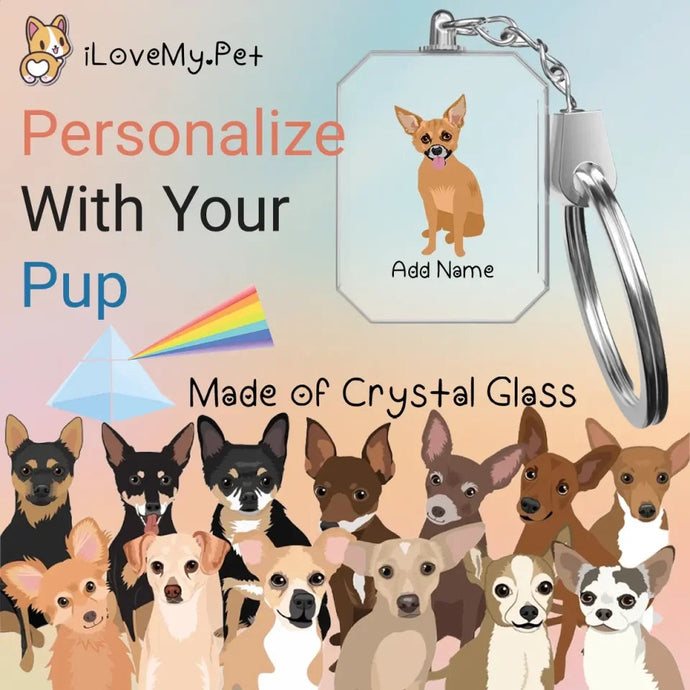 chihuahaus crystal-keychain-multi