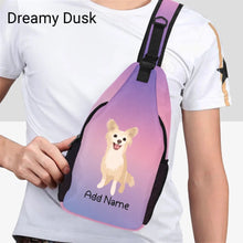 Load image into Gallery viewer, Personalized Chihuahua Love Unisex Sling Bag Backpack-Accessories-Chihuahua-Unisex Sling Bag Backpack-Dreamy Dusk-One Size-16