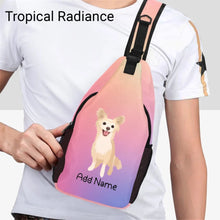 Load image into Gallery viewer, Personalized Chihuahua Love Unisex Sling Bag Backpack-Accessories-Chihuahua-Unisex Sling Bag Backpack-Tropical Radiance-One Size-18